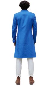 Blue Men's Raj Sherwani