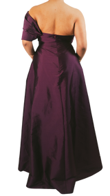 Aubergine Purple One Shoulder Gown - Preserve