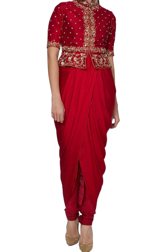 Designer Pre-stitched Dhoti Saree | Saree wearing styles, Saree designs,  Stylish sarees