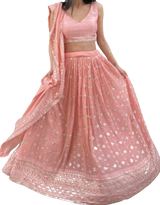 Pink Aisha Embellished Lehenga