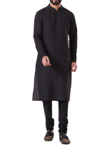 Teal Black Dyed Nehru Jacket Set