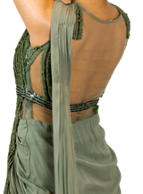 Sage Green Sari Gown